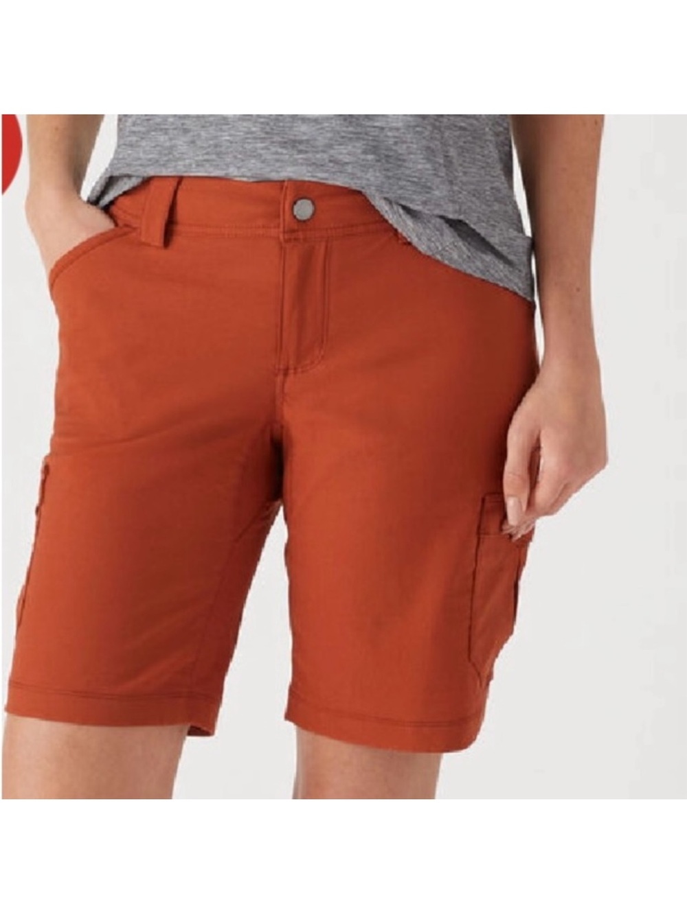 Duluth Trading Co Women's Mid Rise Dry-On-The-Fly Shorts - Rust